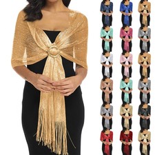 Sparkling Metallic Shawls and Wraps for Evening Party/ Wedding/ Formal Dresses