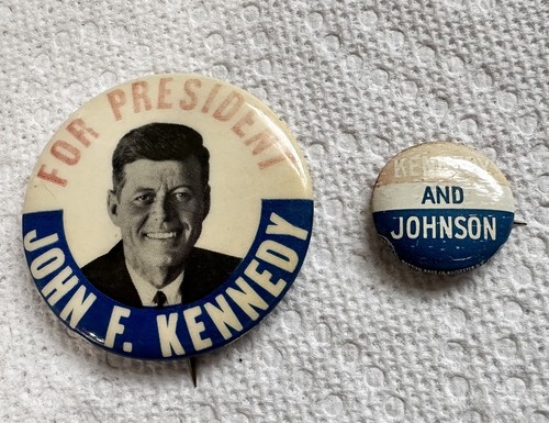 Vintage Original 1960 Kennedy for President JFK Campaign Pin Lot 2 Presidential - Bild 2 von 6