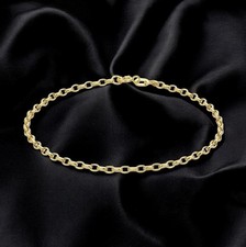 9ct Oval Belcher Bracelet Diamond Cut 9ct Yellow Gold 19cm / 7.5" RRP £115