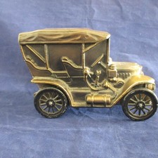 Vintage 1974 Banthrico Die Cast Metal Car Coin Bank 1910 Stanley Bronze USA Made