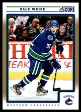 2012-13 Score Gold Parallels Dale Weise Vancouver Canucks #459