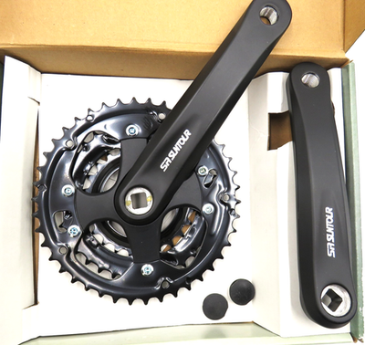 SR Suntour XCC Mountain Bike Triple Crankset 170mm 42/34/24 Square