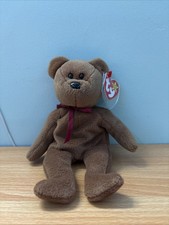 TY Beanie Baby  Teddy  Brown Bear 4th Gen Hang Tag   8.5" Plush