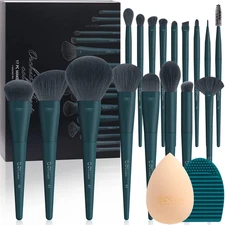 Ducare Makeup Brushes Set 17 Pcs with Brush Cleaning Mat and Makeup Sponge Profe