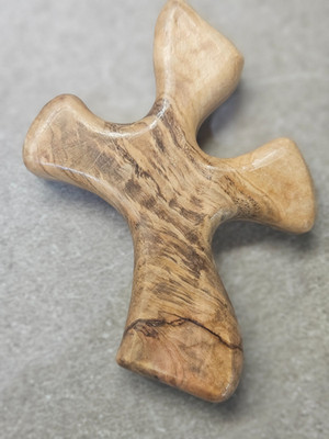 Handheld Palm Comfort Cross, Olive Wood