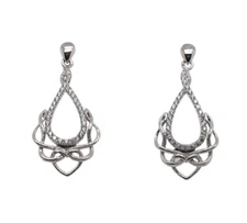 Sterling Silver Celtic Love Chalice Earrings