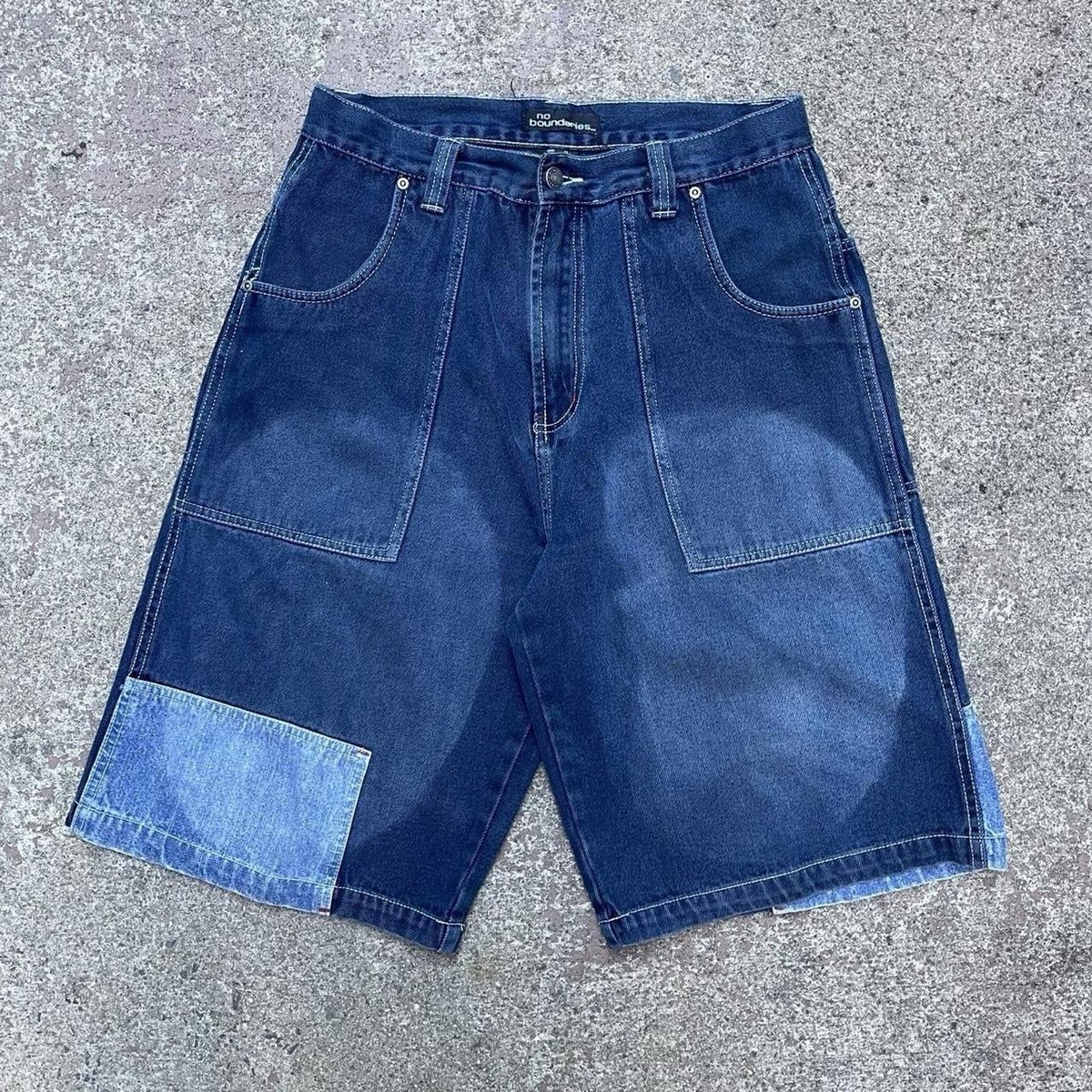 vintage y2k baggy jorts バギーパンツ　2点セット Vintage Y2K No Boundaries Wide Leg Baggy Denim Jorts Pockets Men's