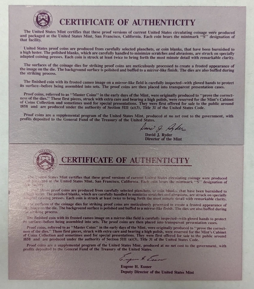 1992 S and 1993 S Proof Sets Lot of 2 - Image 4 of 4