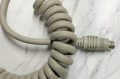 IBM SDL-PS/2キーボードケーブル IBM Model M Keyboard SDL to PS/2 original Coiled Gray Keyboard