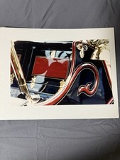 Antique Brass Era Car Detail Photo Print 12x8 Vintage Auto Art Red Black Gold Antique Brass Era Car Detail Photo Print 12x8 Vintage Auto Art Red Black Gold