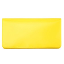 Yellow Vinyl Checkbook Cover, Top Tear Personal 6-3/8 X 6-7/8,