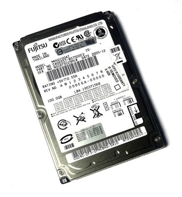 Fujitsu HDD 100 GB 2,5  IDE, ATA, PATA 4200RPM Festplatte MHV2100AT