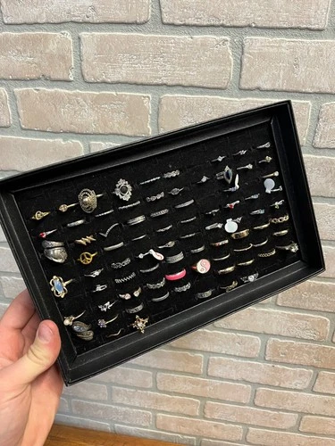 Vintage Huge Lot Costume Jewelry Rings Fashion Lot Womens Ladies Estate