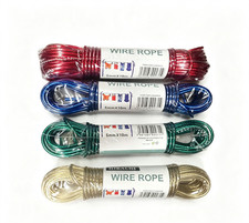 Hibachi Steel Wire Rope Clothes Line 5mm x 10m | Heavy Duty Washing Line Cord