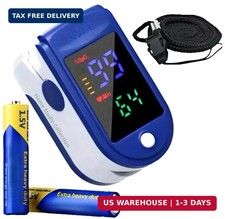 Finger Pulse Oximeter Larger Display Blood Oxygen Monitor with Lanyard with...