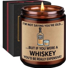 Whiskey & Cedarwood 100% Natural Soy Wax Cand...
