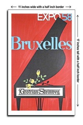1958 Expo 58 Brussels - 11x17 Poster