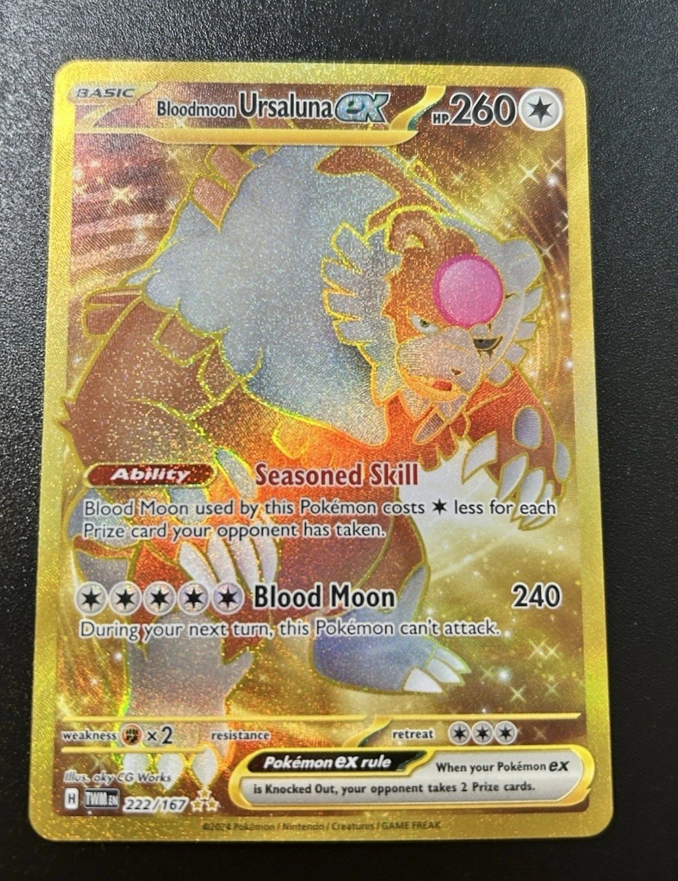 Bloodmoon Ursaluna ex 222/167 Sv06: Twilight Masquerade Secret Rare Holo - NM