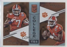 2017 Donruss Elite College Ties Deshaun Watson Mike Williams #1 Rookie RC