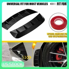 2X Side Fender Vent Cover Side Vent Glossy Black Universal Car Exterior Decor
