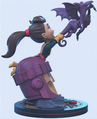Kitty Pryde and Lockheed Q-Fig Elite Diorama