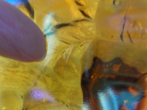 Vintage Indiana Iridescent Carnival Glass Harvest Grape Gold/Amber Oval Bowl 12" - Picture 10 of 12