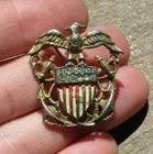 WW2 Homefront Patriotic USN US NAVY OFFICER MILITARY SWEETHEART PIN