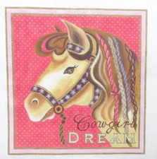 Janice Gaynor Cowgirl Dreams Handpainted Needlepoint Canvas