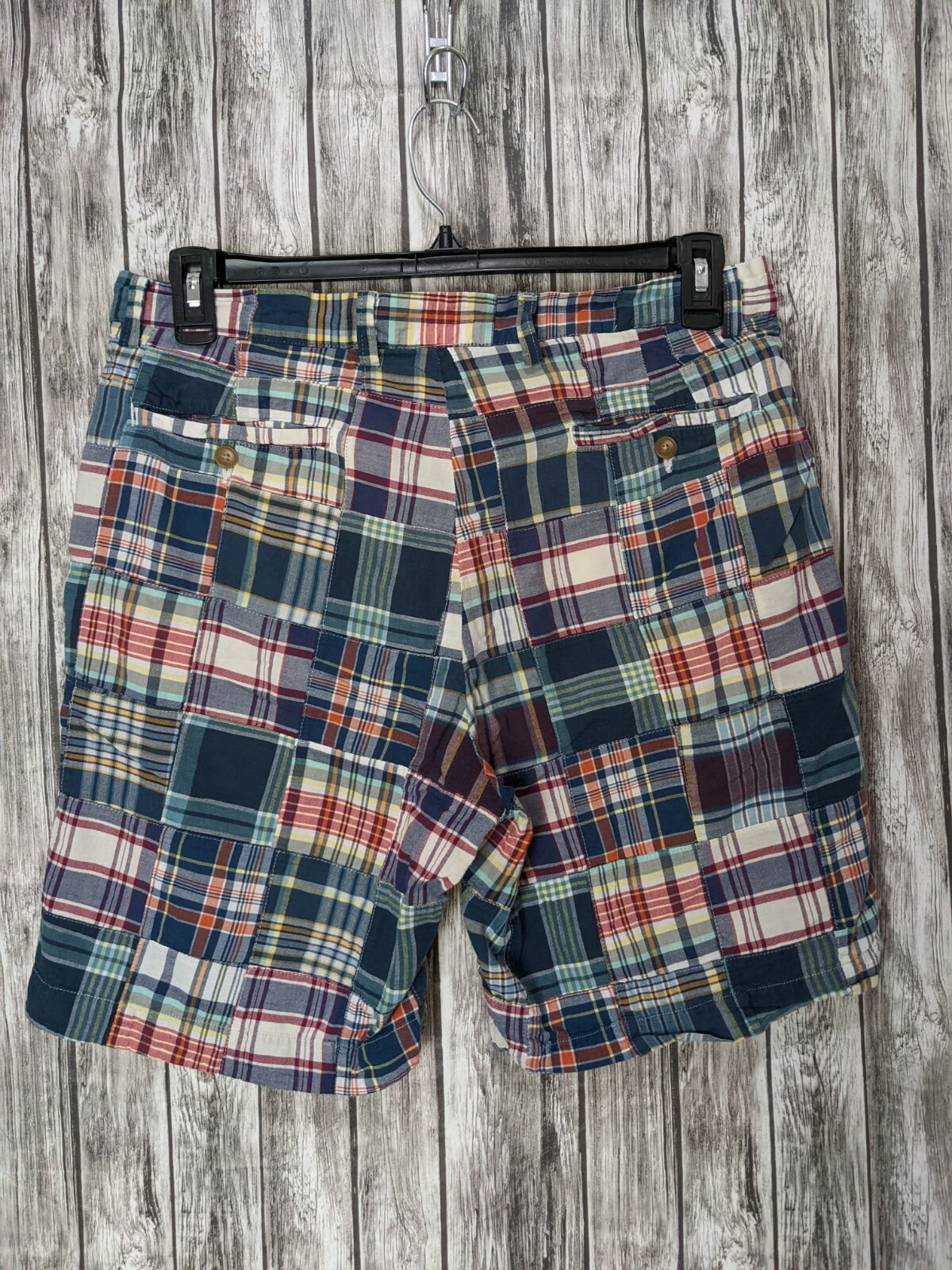 Men's Blue Multicolored J.Crew Patchwork Flat Fro… - image 2