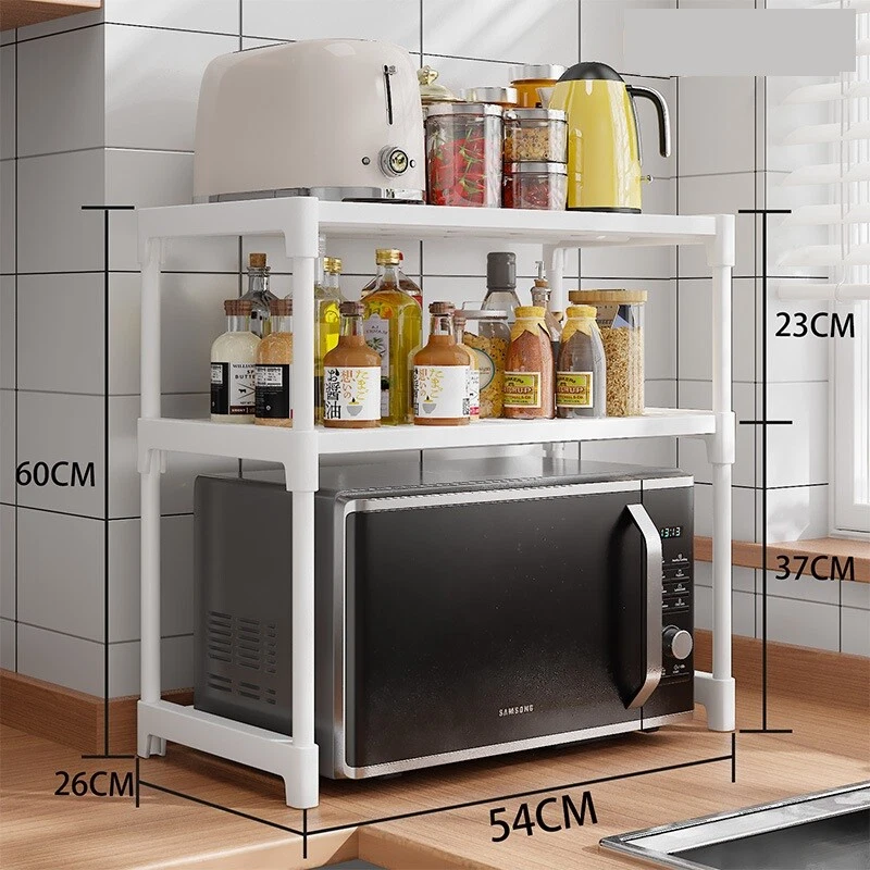 2/3-Tier Storage Metal Microwave Oven Bakers Rack Kitchen Dining room Shelf