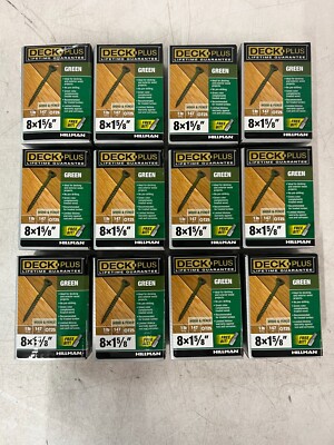 CASE OF 12 POUNDS Hillman Deck Plus 8 x 1-5/8'' Exterior Deck Screws Green 48397