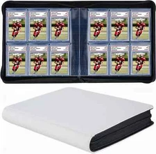 60 Pockets Graded Card Binder, Toploading PSA Slab Holder Album, PU Leather Card