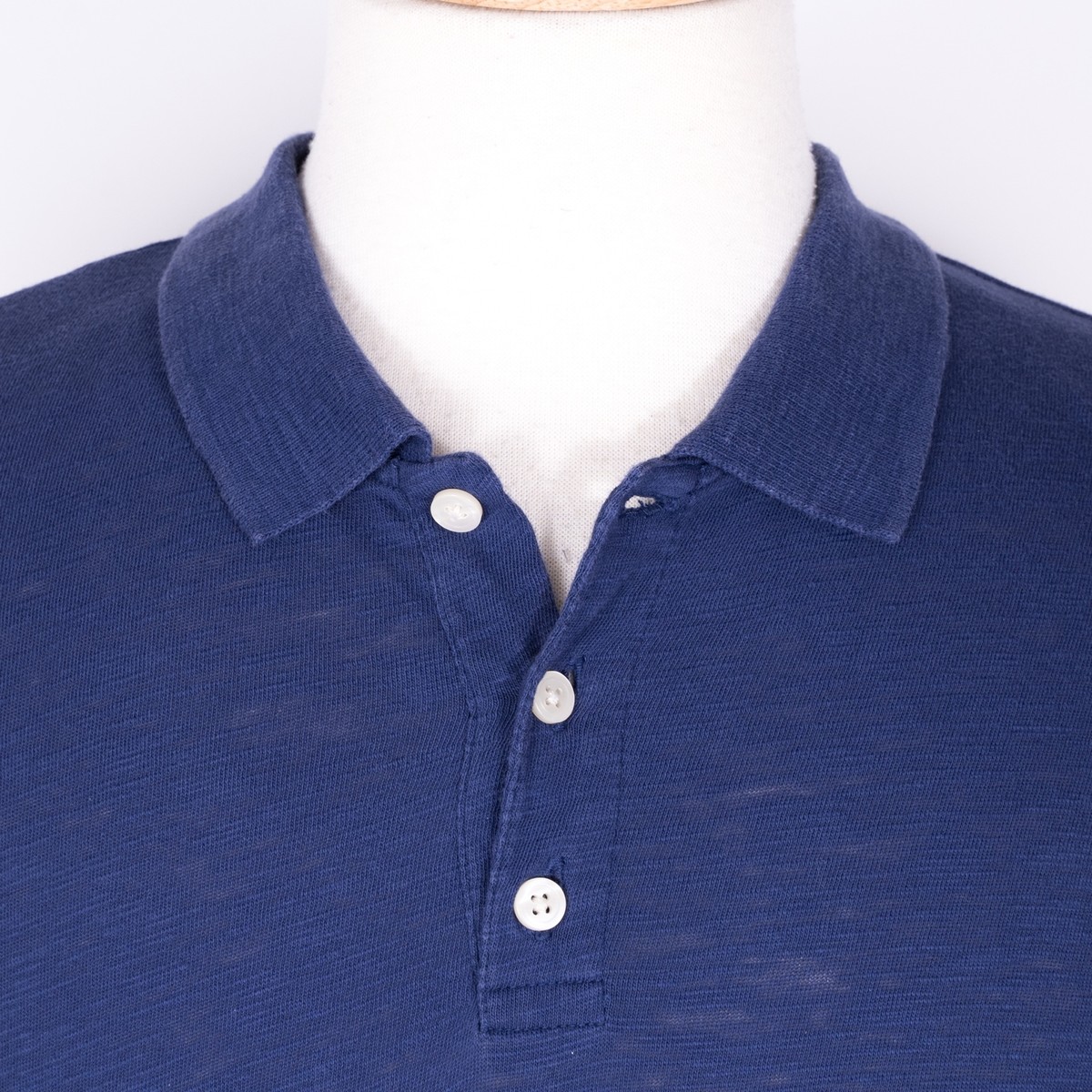NWOT Vince Cotton Blue Short Sleeve Collared Polo Shirt - SZ