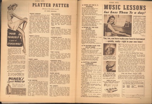 Song Hits Magazine July 1942 Harry James Betty Grable WWII Big Band Tangerine - Picture 4 of 6