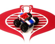 Micro Machines Vehicle Stiped Monster Truck Blue White Galoob 1987