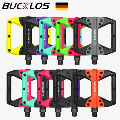 BUCKLOS Per Shimano/Rockbros Pedali Bici Trekking MTB City E-Bike Flat Pedali 9/16"