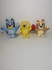 BLUEY Bingo 8" Stuffed Plush Animal LUCKY YELLOW LAB Labrador FOOTBALL DOG New