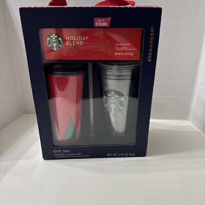 Starbucks 2017 Holiday Gift Set Bundle Hot Cold Tumblers Cups Ground Coffee  NEW | eBay