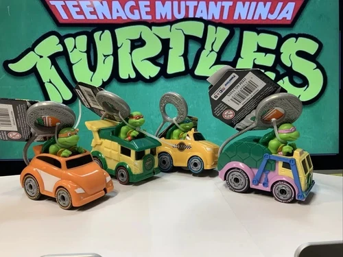 New-Teenage Mutant Ninja Turtles Rad Rip Racers Set of 4 Car Figures