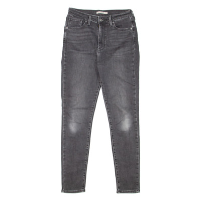 Levi's 721 High Rise Damen Jeans Schwarz Slim Skinny Stone Wash W29 L30
