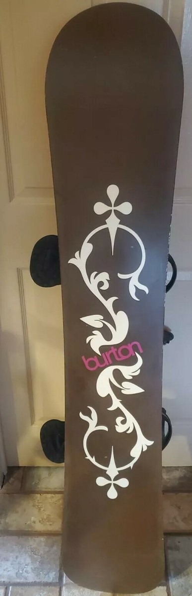 Women's Burton Troop Snowboard 151 Lexa Binding Pink & Black | eBay