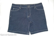 Girls Jean Shorts BLUE DENIM Midi Length 5 POCKET Belt Loops SIZE 16
