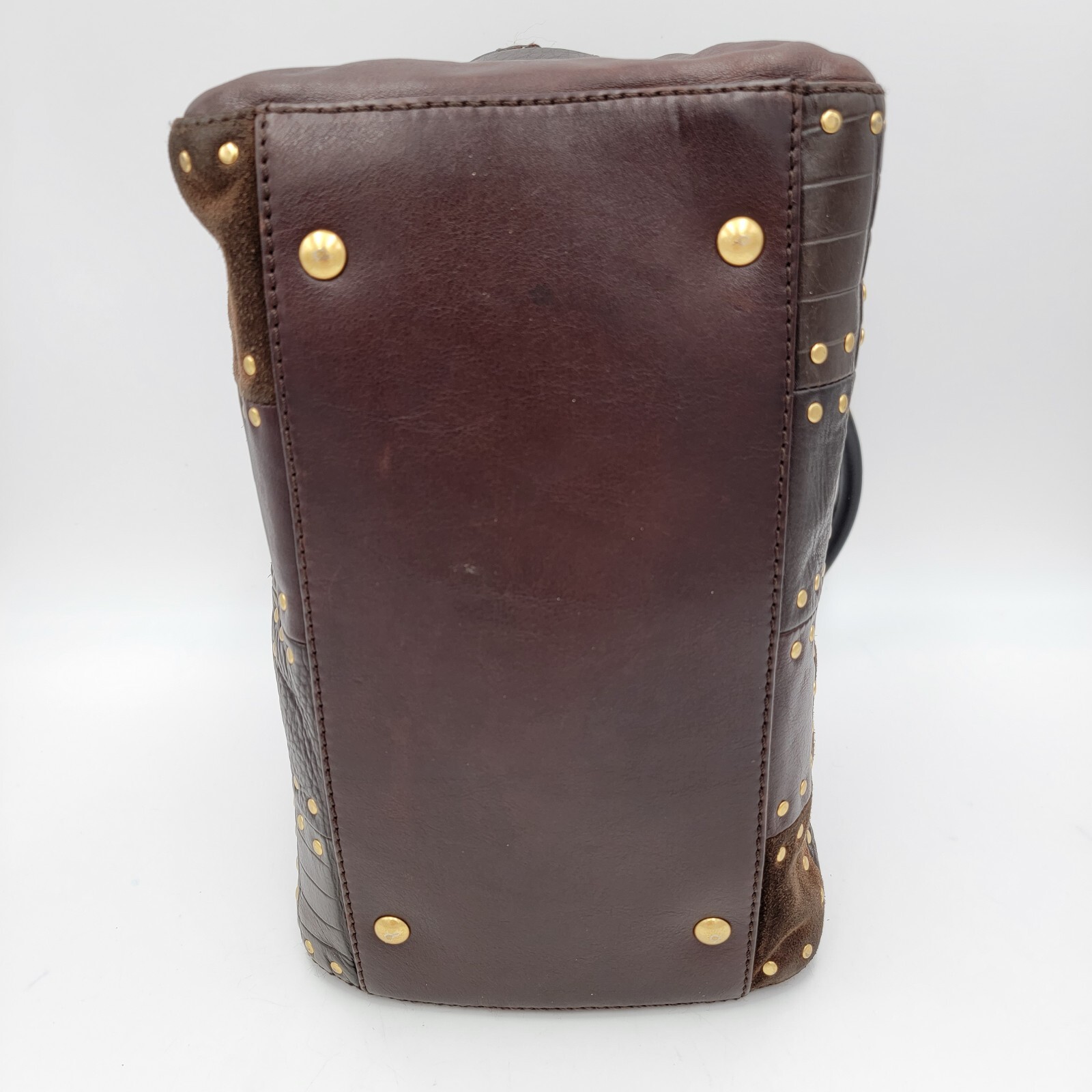 Michael Kors Astor Brown Leather Patchwork Croc E… - image 7