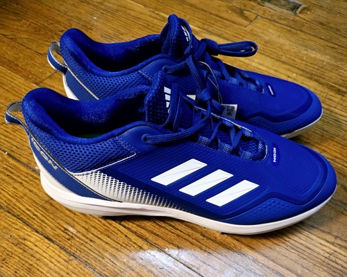 Neu mit Etikett Adidas Icon 7 Metall Baseball Stollen royalblau weiß Herren Größe 13 FZ1556 - Bild 4 von 8