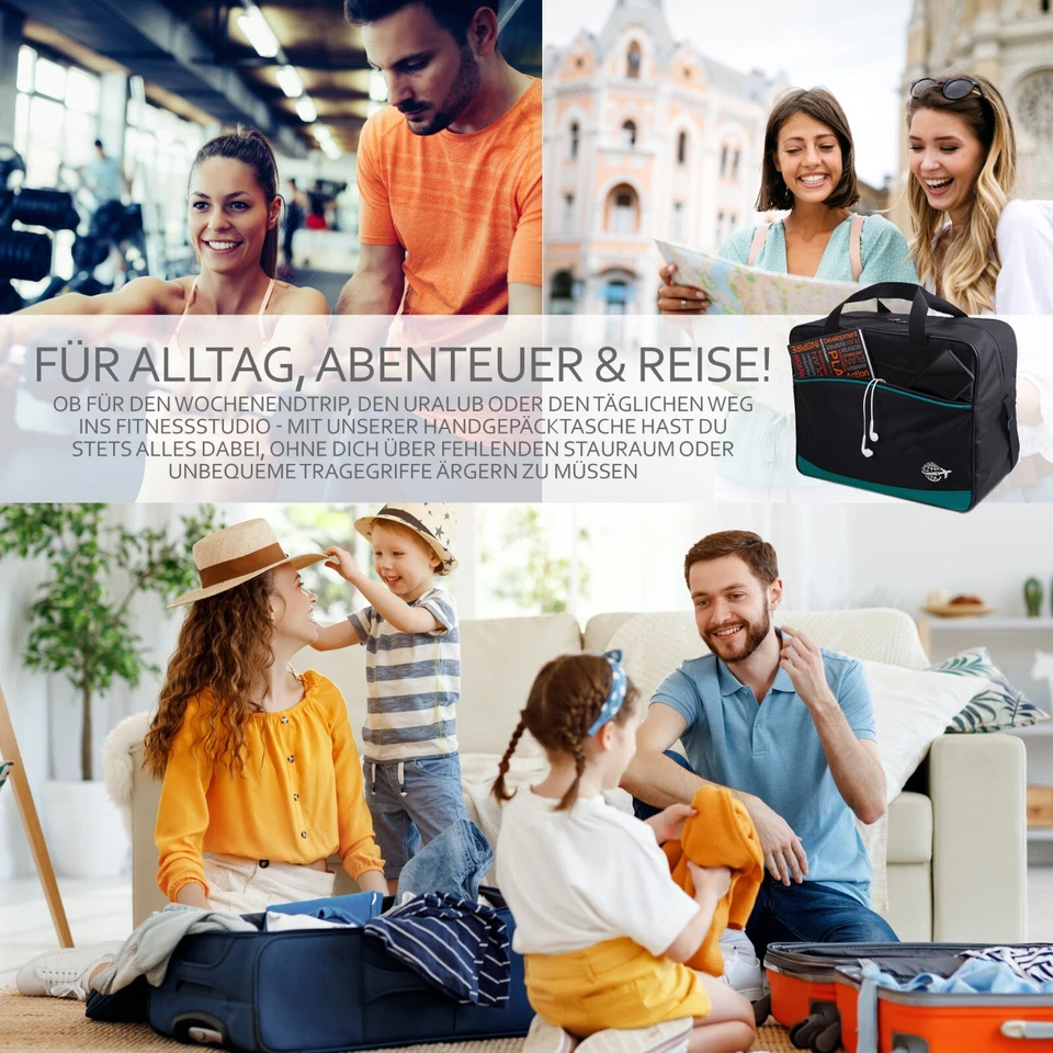 Tasche Handgepäck für Ryanair 40x25x20 cm 40x30x20 cm 55x40x20 Reisetasche - Bild 4 von 4