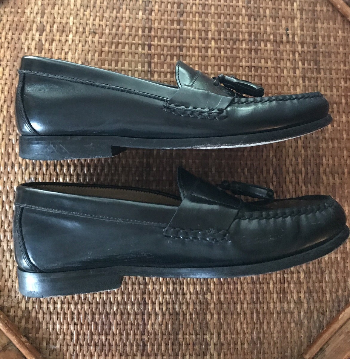 Johnston Murphy Mens Size 7 M Black Tassel Loafers Brazil  display picture 2