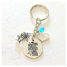 Love You To The Beach And Back Charm Keychain Gift Accessories for Ocean Lovers