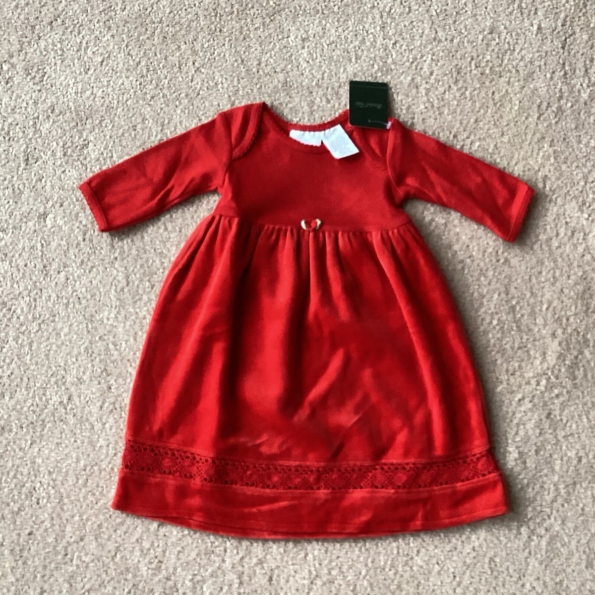 slim fit dress slacks Mistletoe Satin Baby Dress – Honey & Oat main image 0