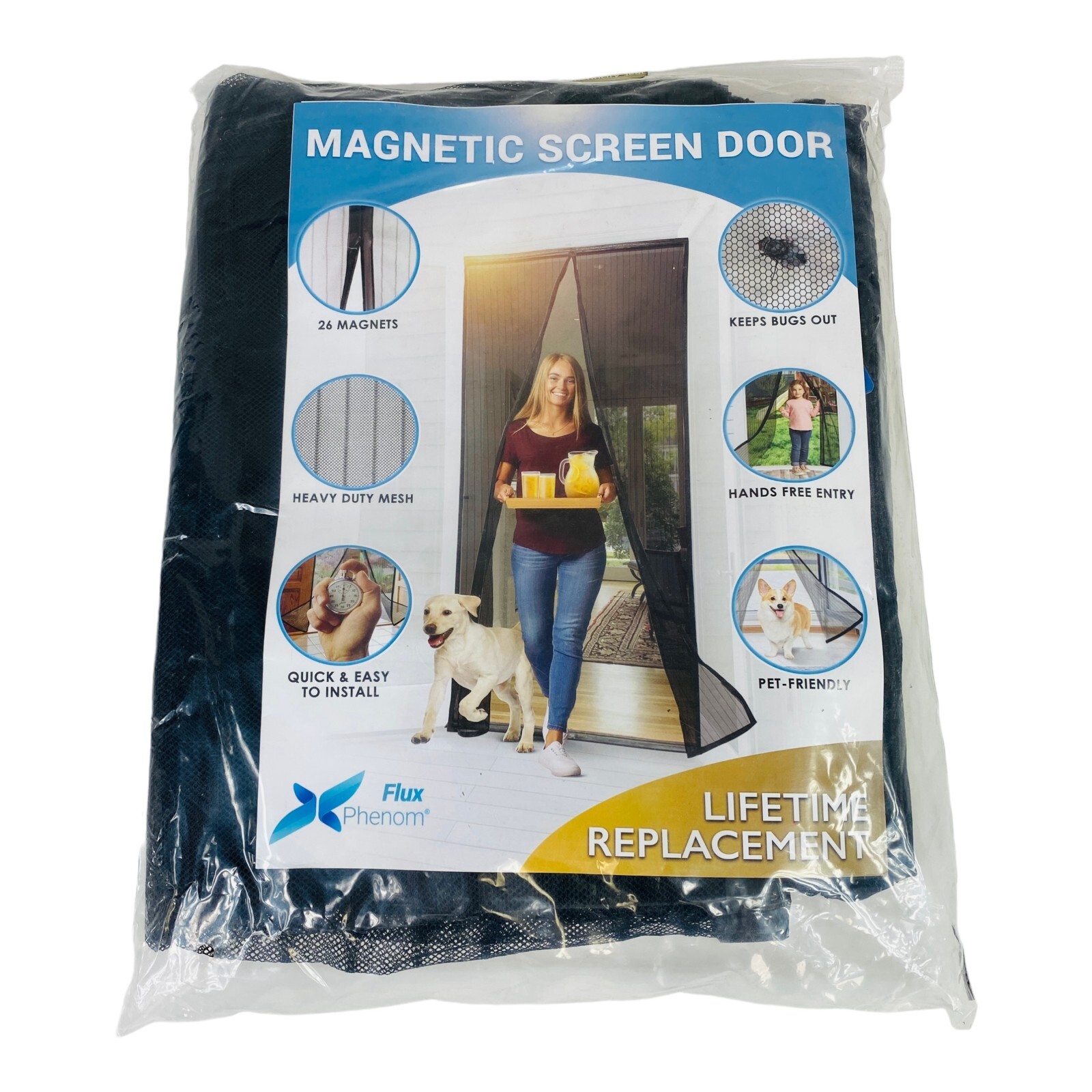 Flux Phenom Reinforced Screen Door Fits Doors Up To 38x82 Inch