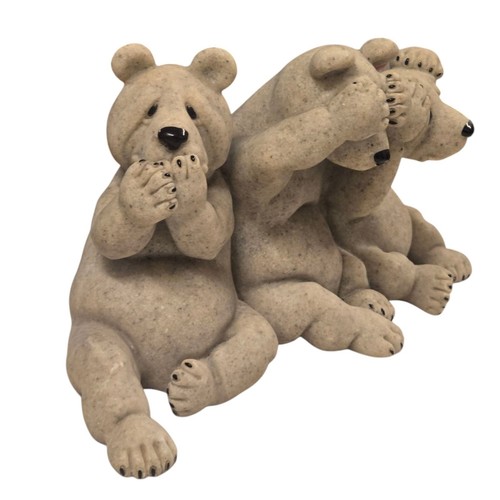 Quarry Critters See Hear Speak No Evil Bear Figurine Uh Oh Vintage Collectible - Picture 17 of 23